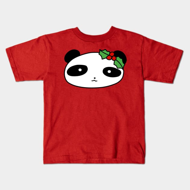 Holly Panda Face Kids T-Shirt by saradaboru